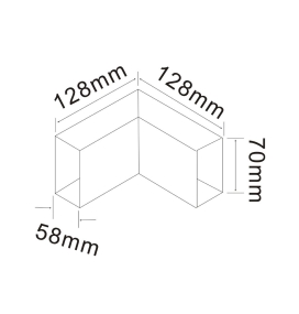 Conector led angular negro 10W CCT 90º para lámparas lineales