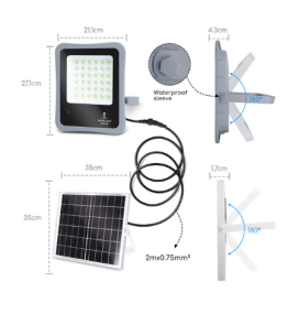 Foco proyector led solar 100W 6000K