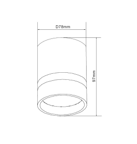 Plafón de techo para bombilla GU10 blanco 9,7cm