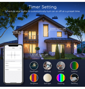 Bombilla led inteligente Wifi E27 14W RGB+CCT