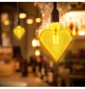 Bombilla filamento E27 led Corazón 4W 1800K