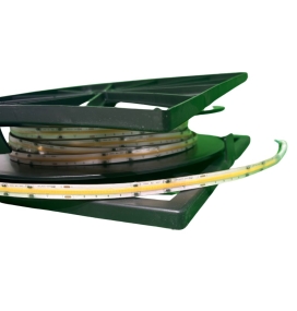 Bobina de tira led COB 220V 15W/m 1230Lm/m CRI90 30M IP65 ancho 11mm corte 10cm