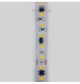 Bobina de tira led SMD 220V 12W 1140Lm/m CRI80 IP65 ancho 10mm corte 10cm 50M