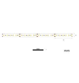 Tira led SMD 9,6W/m 24V 1152Lm/m CRI90 IP20 ancho 8mm corte 5cm