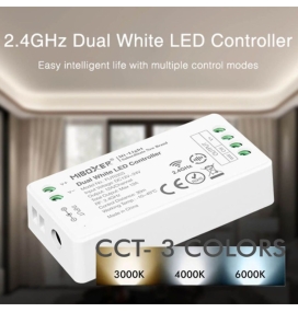 Controlador dual mini para tiras led monocolor y CCT 12-24V RF