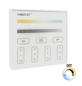 Mando de pared B2 para tiras led monocolor y CCT 4 zonas