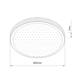 Plafón de techo led transparente con efecto estrellas y mando CCT 44W 40cm