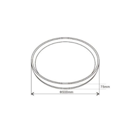 Plafón de techo led CCT con mando 69W Ø50cm blanco