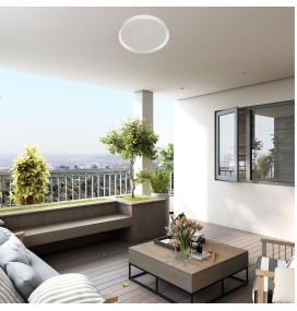 Plafón de techo led CCT con mando 69W Ø50cm blanco