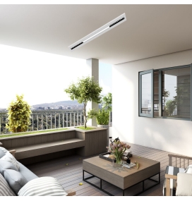 Lámpara lineal led colgante o superficie 36W 120cm blanca CCT