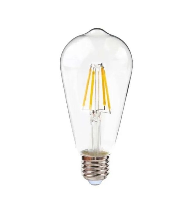 Bombilla led filamento E27 cristal transparente 8W