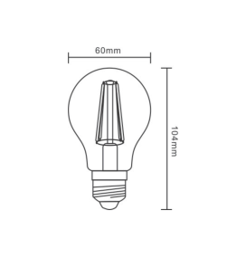 Bombilla led E27 cristal opal 8W