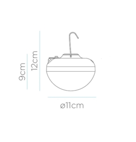 Bombilla led con batería recargable Newgarden Cherry Warm 9W 1800K blanca