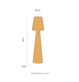 Lámpara led de pie Newgarden Lola 165 Nature batería recargable