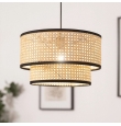 Lámpara colgante decorativa ratán Thalia E27