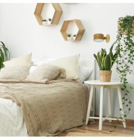 Aplique de pared led con batería recagable 2W 3000K madera