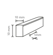 Neón led 10W/m 220V 1200Lm/m CRI80 IP65 ancho 10mm corte y curva libre