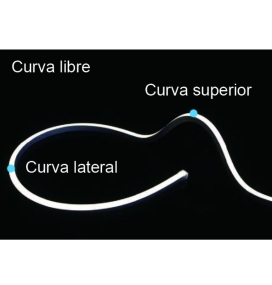 Neón led U100 10W/m 220V 1200Lm/m CRI80 IP65 ancho 10mm corte y curva libre