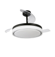 Ventilador de techo led con aspas retráctiles Delta 72W negro