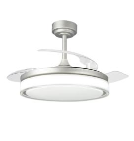 Ventilador de techo led con aspas retráctiles Delta 72W gris