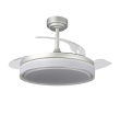 Ventilador de techo led con aspas retráctiles Delta 72W gris