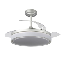 Ventilador de techo led con aspas retráctiles Delta 72W gris