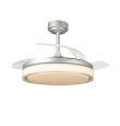 Ventilador de techo led con aspas retráctiles Delta 72W gris