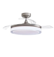 Ventilador de techo led con aspas retráctiles Delta 72W níquel