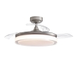 Ventilador de techo led con aspas retráctiles Delta 72W níquel