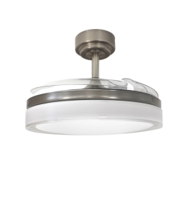 Ventilador de techo led con aspas retráctiles Delta 72W níquel