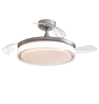 Ventilador de techo led con aspas retráctiles Delta 72W níquel