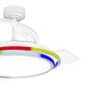 Ventilador de techo led Vega con aspas retráctiles 65W blanco RGB