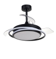 Ventilador de techo led Vega mini con aspas retráctiles 40W negro