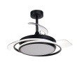 Ventilador de techo led Vega mini con aspas retráctiles 40W negro