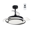 Ventilador de techo led Vega mini con aspas retráctiles 40W negro