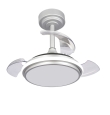 Ventilador de techo led Vega mini XS con aspas retráctiles 35W gris