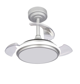 Ventilador de techo led Vega mini XS con aspas retráctiles 35W gris