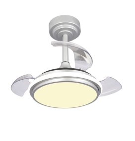 Ventilador de techo led Vega mini XS con aspas retráctiles 35W gris