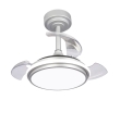 Ventilador de techo led Vega mini XS con aspas retráctiles 35W gris