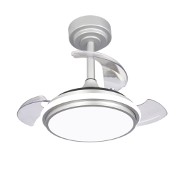 Ventilador de techo led Vega mini XS con aspas retráctiles 35W gris