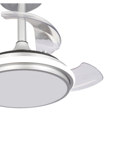 Ventilador de techo led Vega mini XS con aspas retráctiles 35W gris