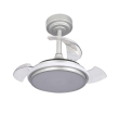 Ventilador de techo led Vega mini XS con aspas retráctiles 35W gris