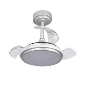 Ventilador de techo led Vega mini XS con aspas retráctiles 35W gris