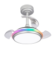 Ventilador de techo led Vega mini XS con aspas retráctiles 40W RGB gris