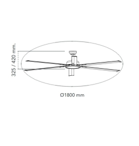 Ventilador de techo led Acacia 20W negro Ø180cm