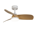 Ventilador de techo led Clavel mini 18W blanco y haya