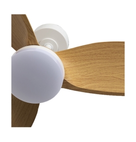 Ventilador de techo led Clavel mini 18W blanco y haya