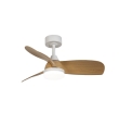 Ventilador de techo led Clavel mini 18W blanco y haya