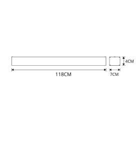 Lámpara lineal led Linex colgante o superficie 40W 118cm negra CCT