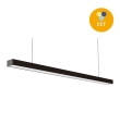 Lámpara lineal led Linex colgante o superficie 40W 118cm negra CCT